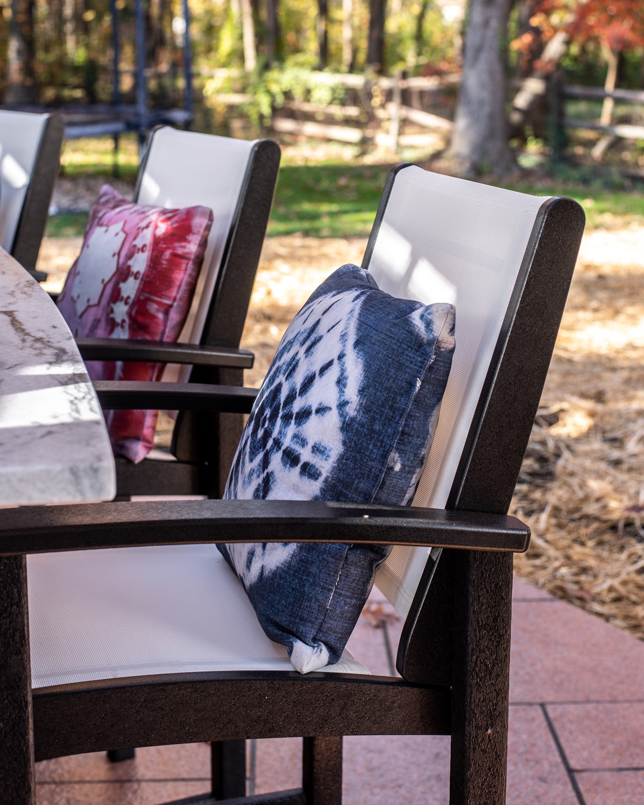 Seating arrangements in the backyard