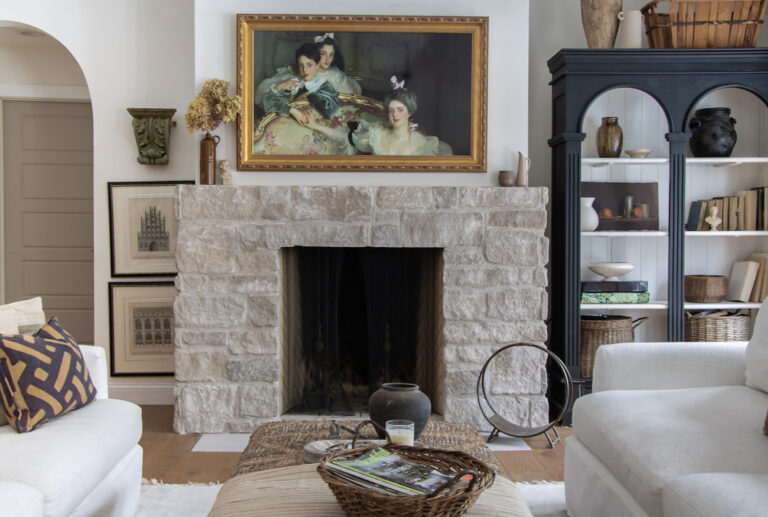 European Farmhouse Fireplace